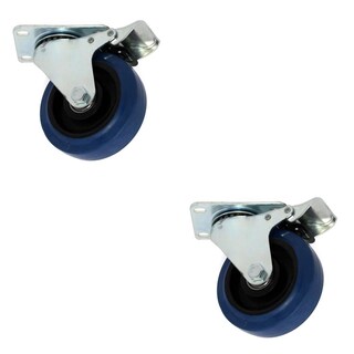 Foto 1 | Foto 1 | Pack 2 Rodajas Giratoria C/freno 4'' 80 Kg Maple Tools