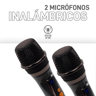 Foto 5 | Foto 5 | Bocina Bluetooth Recargable 12″ Con Luz Rgb Soporte Para Celular Y 2 Microfonos