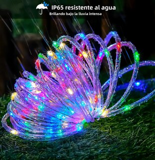 Foto 3 | Foto 3 | Cadena De Luces Xtellar Manguera Solar 12m 120led Multicolo Exterior Luces Beige Multicolor