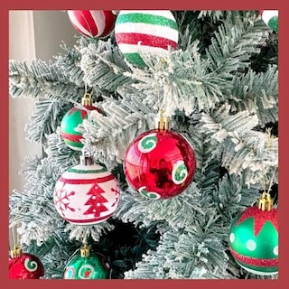 Foto 3 | Foto 3 | 30 Esfera Xtellar Rojo / Blanco / Verde Navideñas 6cm Decoración Navideña Adornos Árbol
