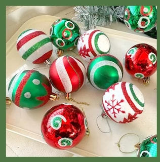 Foto 4 | Foto 4 | 30 Esfera Xtellar Rojo / Blanco / Verde Navideñas 6cm Decoración Navideña Adornos Árbol
