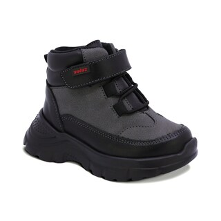 Foto 1 | Foto 1 | Bota Audaz Para Niño De Piel Color Negro Suela Nemo Con Tira De Contacto