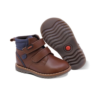 Foto 6 | Foto 6 | Botita Audaz Para Niño De Piel Color Café Claro Rondy Con Doble Tira De Contacto