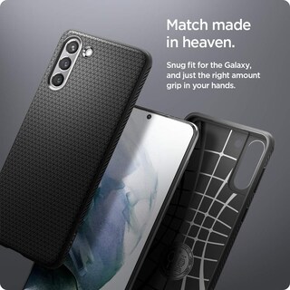 Foto 6 | Foto 6 | Funda Spigen Liquid Air De Grado Militar Para Galaxy S21 Color Negro - Venta Internacional.