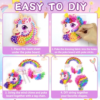 Foto 2 | Foto 2 | Kit De Manualidades Alagoo Poke In Craft Unicorn Diy Para Niños De 4 A 9 Años - Venta Internacional.