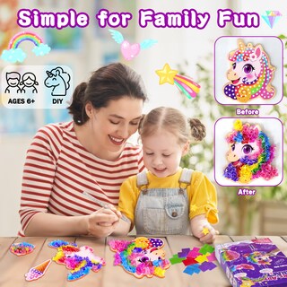 Foto 4 | Foto 4 | Kit De Manualidades Alagoo Poke In Craft Unicorn Diy Para Niños De 4 A 9 Años - Venta Internacional.