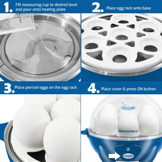 Foto 5 | Foto 5 | Máquina Para Cocer Huevos Elite Gourmet Egc700bl# Rapid 7 Eggs Ocean - Venta Internacional.