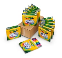 Marcadores Lavables Crayola Ultra Clean 10 Broad Line Kids 12 Unidades - Venta Internacional.