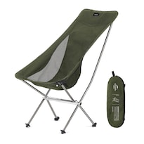 Silla De Camping Naturehike Ligera Con Respaldo Alto De 150 Kg  Color Verde - Venta Internacional.