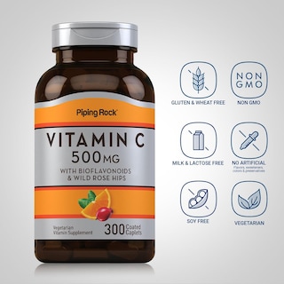 Foto 3 | Foto 3 | Suplemento Piping Rock De Vitamina C De 500 Mg Con Bioflavonoides 300 Cápsulas - Venta Internacional.