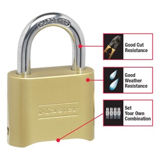 Foto 2 | Foto 2 | Juego Padlock Master Lock 175 Tu Propia Combinación De Acabado En Latón - Venta Internacional.