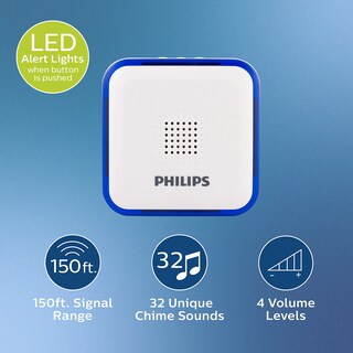Foto 2 | Foto 2 | Kit De Timbre Inalámbrico Philips Des3140w/27 150 M Blanco - Venta Internacional.