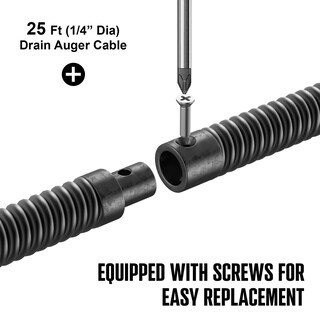 Foto 6 | Foto 6 | Cable Sinfín De Drenaje Populo De 25 Pies Reemplazable Para Cadl-2004 Pedc-23 - Venta Internacional.