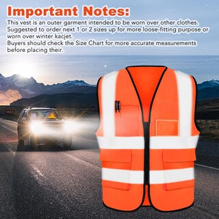 Foto 5 | Foto 5 | Chaleco De Seguridad Xpcare Hi Vis Reflectante Con Bolsillos Naranja - Venta Internacional.