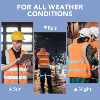 Foto 6 | Foto 6 | Chaleco De Seguridad Xpcare Hi Vis Reflectante Con Bolsillos Naranja - Venta Internacional.