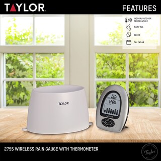 Foto 3 | Foto 3 | Pluviómetro Y Termómetro Digital Inalámbrico Taylor De 5 Pulgadas - Venta Internacional.