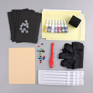 Foto 2 | Foto 2 | Kit De Tatuaje Hawink Herramienta De Bricolaje Para Tatuajes A Mano Con 200 Ml De Tinta Y 20 Agujas - Venta Internacional.