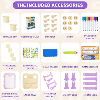 Foto 4 | Foto 4 | Caballete Joyooss Art Para Niños Ajustable Con Pizarra Magnética De 4 A 8 Años - Venta Internacional.