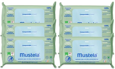 Foto 1 | Foto 1 | Toallitas Limpiadoras Mustela Baby Home Compostables De 6 X 60 Unidades - Venta Internacional.