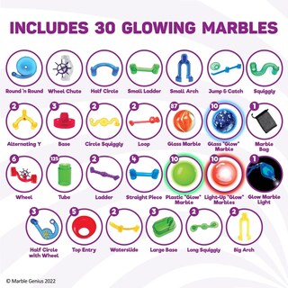 Foto 5 | Foto 5 | Marble Run Marble Genius Que Brilla En La Oscuridad 50 Unidades Para Niños - Venta Internacional.