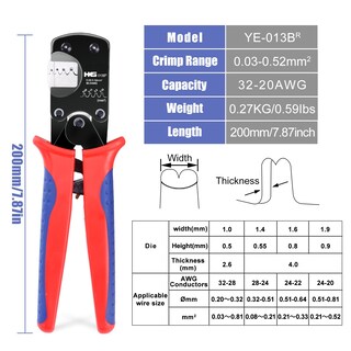 Foto 2 | Foto 2 | Conectores Micropines Hks De Barril Abierto Para Crimpar Tool 0 03 A 0 52 Mm² - Venta Internacional.