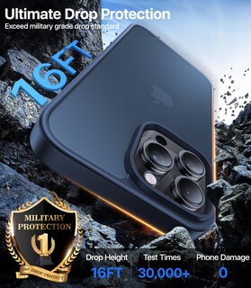 Foto 3 | Foto 3 | Funda Kcqnine Para Iphone 16 Pro Max De Grado Militar A Prueba De Golpes Azul - Venta Internacional.