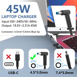 Foto 4 | Foto 4 | Cargador Portátil Hadepa 45 W 19 5 V 2 31 A Para Hp Pavilion 13 14 15 - Venta Internacional.