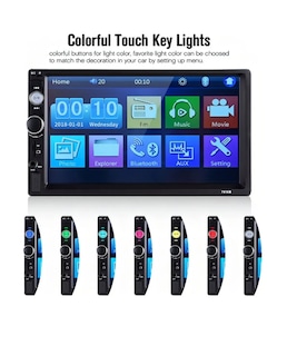 Foto 3 | Foto 3 | Estereo De Pantalla Con Bluetooth Fm Usb Aux Y Cámara Para Carro Reproductor Multimedia Auto