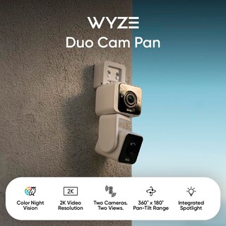 Foto 2 | Foto 2 | Cámara De Seguridad Wyze Duo Cam Pan 2k 360° Ip65 Con Visión Nocturna - Venta Internacional.