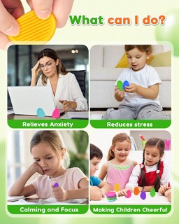 Foto 3 | Foto 3 | Piedra Sensorial Lesong De Fidget Toys Para Niños Paquete De 24 Con Texturas - Venta Internacional.