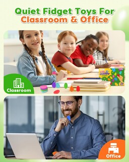 Foto 4 | Foto 4 | Piedra Sensorial Lesong De Fidget Toys Para Niños Paquete De 24 Con Texturas - Venta Internacional.