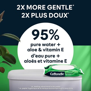 Foto 3 | Foto 3 | Toallitas Húmedas Cottonelle Gentleplus Aloe Vitamin E 2 Pack - Venta Internacional