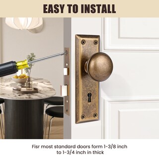 Foto 3 | Foto 3 | Juego De Cerraduras De Embutir Newliplace Para Puertas Interiores Con Pomos Vintage - Venta Internacional.