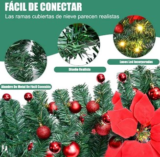 Foto 2 | Foto 2 | Guirnalda de Navidad Xtellar Decorativa 2.7 m con Luz Led Roja