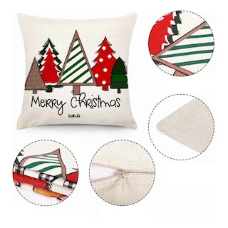 Foto 2 | Foto 2 | ''4 Cojines Navideños Funda De Cojin Almohada Navideña 45x45cm Falalala ''