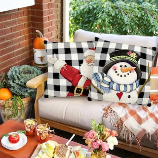 Foto 4 | Foto 4 | ''4 Cojines Navideños Funda De Cojin Almohada Navideña 45x45cm Falalala ''