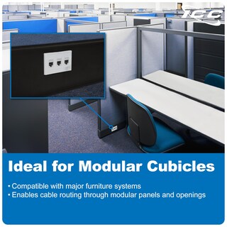 Foto 3 | Foto 3 | Placa De Pared Icc Modular De 3 Puertos Diseño Fijo Blanca - Venta Internacional.