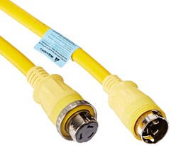 Cable De Bloqueo Twist-lock Hubbell 50a 125/250v 3p4w Amarillo - Venta Internacional.