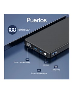 Foto 2 | Foto 2 | Power Bank Batería Xtellar 10000mah Carga Rapida 22.5w 1hora Con Led