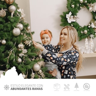 Foto 5 | Foto 5 | Árbol De Navidad Tesso Home Premium Verde 210 Cm