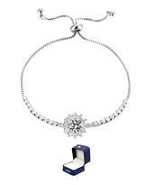 ''pulsera Diamara Plata 925 Ajustable Con Brillo Excepcional ''