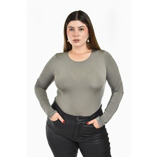 Foto 4 | Foto 4 | Body Básico Manga Larga Roman Fashion /tallas Extras 11905 Gris