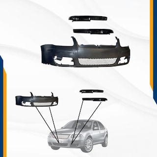 Foto 2 | Foto 2 | Fascia Jetta Clasico 08 09 10 11 12 13 14 15 Cuartos Parrilla Rasurada Neblineros