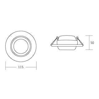 Foto 8 | Foto 8 | Estevez Luminario Empotrable Eyeball Blanco Para Techo Con Portalámparas Foco Gx5.3 Mr16 Protección Ip20