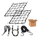 ''redes Malla Moto Sujetar Casco Portabulto Cuerda Gancho 5pzs ''