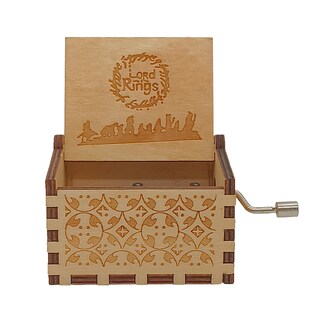 Foto 1 | Foto 1 | Caja De Música Manivela De Madera Diseño Fantasy Adventure - Venta Internacional.