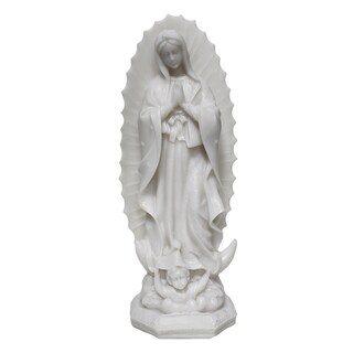 Foto 1 | Foto 1 | Estatua De Resina De La Virgen María Con Acabado Blanco Puro 19 5 Cm De Altura - Venta Internacional.