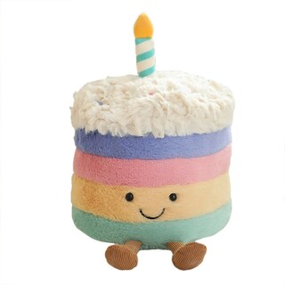 Foto 1 | Foto 1 | Muñeca De Peluche Con Dibujos Animados Para Tartas Arcoíris Cumpleaños 22 Cm - Venta Internacional.