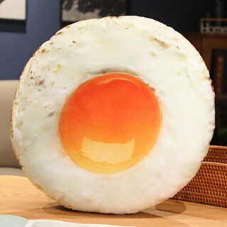 Foto 2 | Foto 2 | Peluche De Peluche Con Huevos Fritos Dibujos Animados 40 Cm - Venta Internacional.