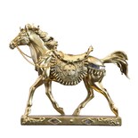 Estatua Moderna De Resina De Caballo Con Sillín Ornamental - Venta Internacional.